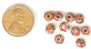 10 6mm Red Cloisonné Rounds